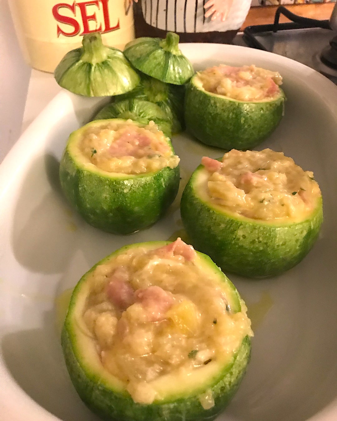 Zucchine ripiene al forno