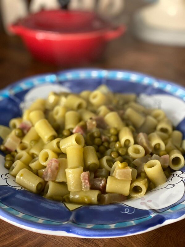 Pasta piselli e pancetta risottata Romana Bacarelli
