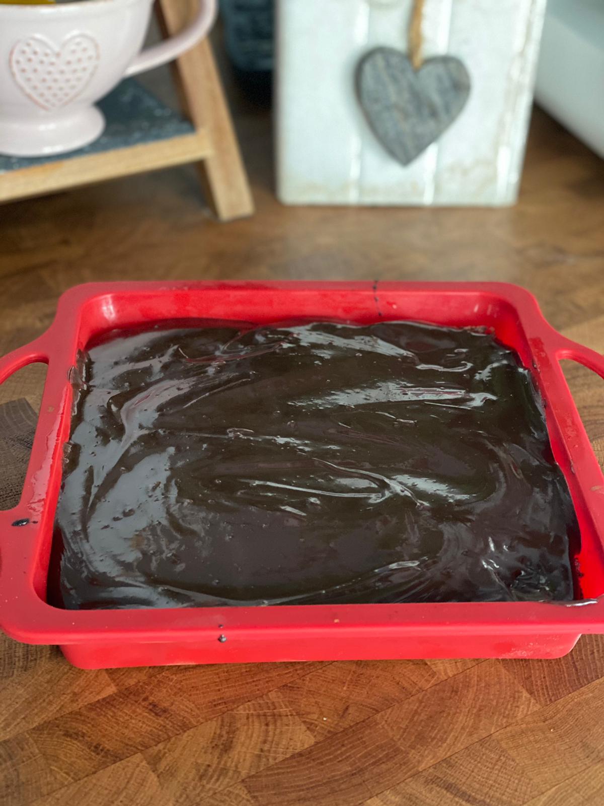 Brownies con crema al cioccolato